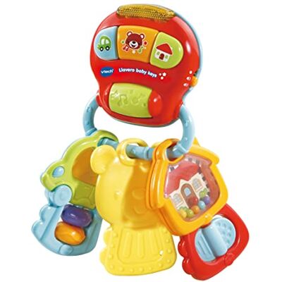 VTech Portachiavi Baby Keys Sonaglio elettronico interattivo con Voce e luci (3480-505122), Colore/Modello Assortiti VTech Portachiavi Baby Keys Sonaglio elettronico interattivo con Voce e luci (3480-505122), Colore/Modello Assortiti