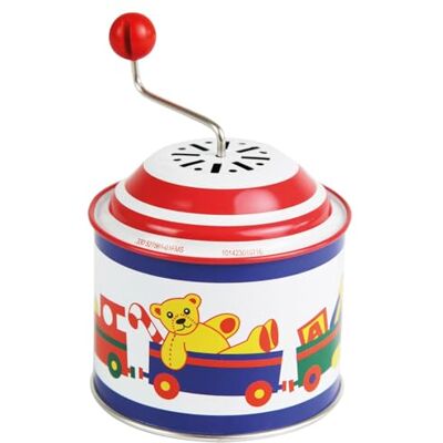 LENA Scatola Girevole Musicale ca. 10,5 x 7,5 cm, in Latta con Melodia della Primavera, in Metallo, per Bambini a Partire dai 18 Mesi, Organo Girevole con Motivo, Multicolore LENA Scatola Girevole Musicale ca. 10,5 x 7,5 cm, in Latta con Melodia della Primavera, in Metallo, per Bambini a Partire dai 18 Mesi, Organo Girevole con Motivo, Multicolore