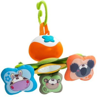 Artsana Chicco Gioco Passeggio Dancing Friends, Giostrina a Carica Manuale Trasportabile, Leggera e Sicura, con Doppio Sistema di Aggancio Universale, 0 Mesi + Artsana Chicco Gioco Passeggio Dancing Friends, Giostrina a Carica Manuale Trasportabile, Leggera e Sicura, con Doppio Sistema di Aggancio Universale, 0 Mesi +