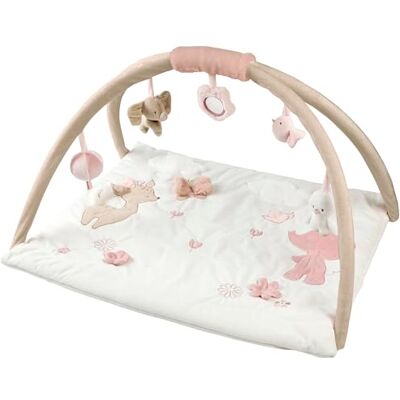 Nattou Coperta per Gattonare con Giochi a Sospensione e Varie Attività, Circa 70x80 cm, Rettangolare, 100% Poliestere, FanFan, Beige Nattou Coperta per Gattonare con Giochi a Sospensione e Varie Attività, Circa 70x80 cm, Rettangolare, 100% Poliestere, FanFan, Beige