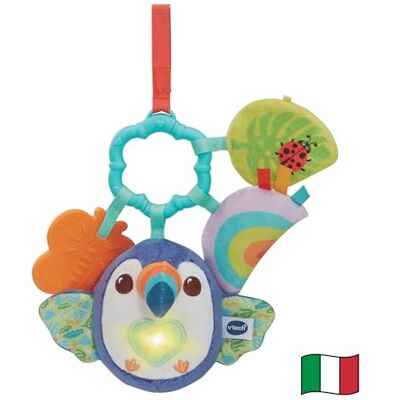 VTech Tiki il Tucano, Anello Sensoriale, Gioco Neonato Sensoriale Musicale con Sonaglio e Massaggiagengive, Giochi Neonato con Tessuti Morbidi al Tatto, Lingua Italiana, Batterie Incluse, 3-36 Mesi VTech Tiki il Tucano, Anello Sensoriale, Gioco Neonato Sensoriale Musicale con Sonaglio e Massaggiagengive, Giochi Neonato con Tessuti Morbidi al Tatto, Lingua Italiana, Batterie Incluse, 3-36 Mesi