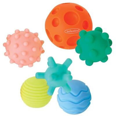 Palline sensoriali morbide multicolore INFANTINO - Giocattolo per neonati Palline sensoriali morbide multicolore INFANTINO - Giocattolo per neonati