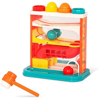 B. toys Palla stramba Rosso Giocattolo Che batte 4 Palline Colorate e Martello Pound & Play Giocattolo educativo e per Lo Sviluppo per Bambini e Ragazzi 12 Mesi + B. toys Palla stramba Rosso Giocattolo Che batte 4 Palline Colorate e Martello Pound & Play Giocattolo educativo e per Lo Sviluppo per Bambini e Ragazzi 12 Mesi +