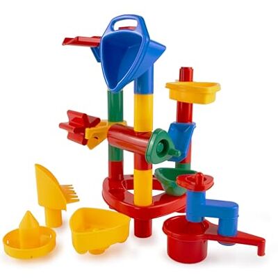 LENA Happy Sand Set di 24 Pezzi, Giocattolo per Il Bagno e l'acqua per Bambini, in plastica ABS, in Scatola Pieghevole, Giocattolo per Vasca da Bagno a Partire dai 2 Anni in su LENA Happy Sand Set di 24 Pezzi, Giocattolo per Il Bagno e l'acqua per Bambini, in plastica ABS, in Scatola Pieghevole, Giocattolo per Vasca da Bagno a Partire dai 2 Anni in su