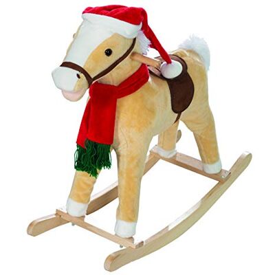 roba Cavallo a dondolo, Con sciarpa e cappello di Natale, Imbottito, 63 x 31 x 73 cm, Da 24 mesi in su, Beige bianco roba Cavallo a dondolo, Con sciarpa e cappello di Natale, Imbottito, 63 x 31 x 73 cm, Da 24 mesi in su, Beige bianco