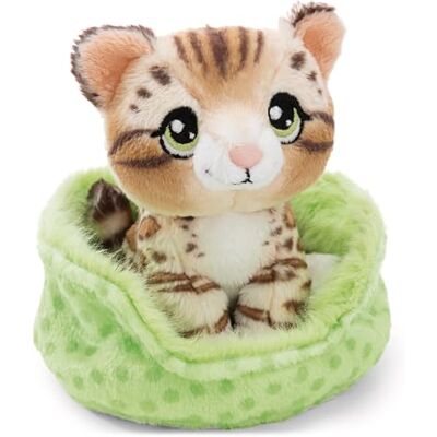 NICI Peluche Gatto Bengala tigrato nel Cestino, 12 cm NICI Peluche Gatto Bengala tigrato nel Cestino, 12 cm