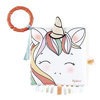 KALOO Libro Multiatività di Peluche, l'Unicorno Felice, K962780 KALOO Libro Multiatività di Peluche, l'Unicorno Felice, K962780