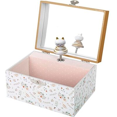 Trousselier 6260120 Portagioie per bambini, gatto, carillon con musica e personaggio danzante, carillon musicale, scatola portagioie Trousselier 6260120 Portagioie per bambini, gatto, carillon con musica e personaggio danzante, carillon musicale, scatola portagioie