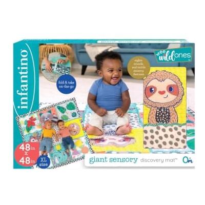 Infantino Jumbo Sensory Discovery Mato 122 x 122 cm Tappeto neonati imbottito, per tummy time e attività per sviluppo sensoriale. Infantino Jumbo Sensory Discovery Mato 122 x 122 cm Tappeto neonati imbottito, per tummy time e attività per sviluppo sensoriale.