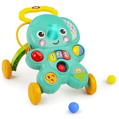 Bright Starts Stroll 'N Roll 2 in 1 Ball Play Walker Elefante con luci e musica, unisex, 6 mesi + Bright Starts Stroll 'N Roll 2 in 1 Ball Play Walker Elefante con luci e musica, unisex, 6 mesi +