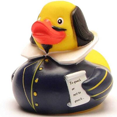 Duckshop Yarto Shakespeare Duck I paperella da squittio, lunghezza: 10,5 cm Duckshop Yarto Shakespeare Duck I paperella da squittio, lunghezza: 10,5 cm