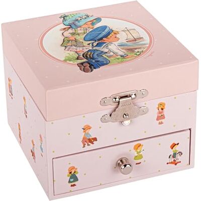 Trousselier Jeanne Lagarde Boat Memoria per bambini Carillon Musica Little Night Music di Mozart Rosa 2 pezzi Trousselier Jeanne Lagarde Boat Memoria per bambini Carillon Musica Little Night Music di Mozart Rosa 2 pezzi