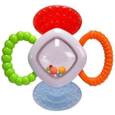 Simba ABC sonaglio dentizione dentata con sonaglio, manici testurizzati senza PVC, 12 cm, per bambini dai 3 mesi in su Simba ABC sonaglio dentizione dentata con sonaglio, manici testurizzati senza PVC, 12 cm, per bambini dai 3 mesi in su