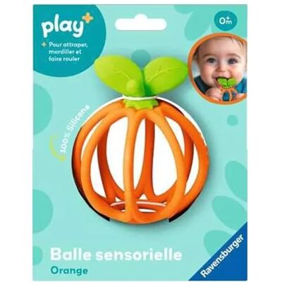Ravensburger Play+, pallina sensoriale in silicone per 6 mesi, palla da attività per bambini e sonaglio da dentizione, giocattolo multisensoriale per le capacità motorie e il risveglio, 34013 Ravensburger Play+, pallina sensoriale in silicone per 6 mesi, palla da attività per bambini e sonaglio da dentizione, giocattolo multisensoriale per le capacità motorie e il risveglio, 34013