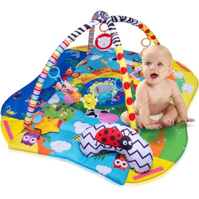 lionelo Anika Palestrina 2in1 per Neonati Tappetino Gioco e Box 110 x 95 cm Cuscino sotto la Pancia, Giochi Interattivi in Varie Forme e Colori, Favorisce lo Sviluppo Motorio e Sensoriale lionelo Anika Palestrina 2in1 per Neonati Tappetino Gioco e Box 110 x 95 cm Cuscino sotto la Pancia, Giochi Interattivi in Varie Forme e Colori, Favorisce lo Sviluppo Motorio e Sensoriale
