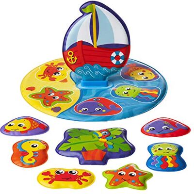 Playgro Barca Galleggiante con Puzzle per il Bagnetto, 9 Pezzi, Con Disegni di Animali Colorati, A Partire da 6 Mesi, Senza Bisfenolo A (BPS), Dimensioni: 25 x 25 cm, Multicolore, 40172 Playgro Barca Galleggiante con Puzzle per il Bagnetto, 9 Pezzi, Con Disegni di Animali Colorati, A Partire da 6 Mesi, Senza Bisfenolo A (BPS), Dimensioni: 25 x 25 cm, Multicolore, 40172