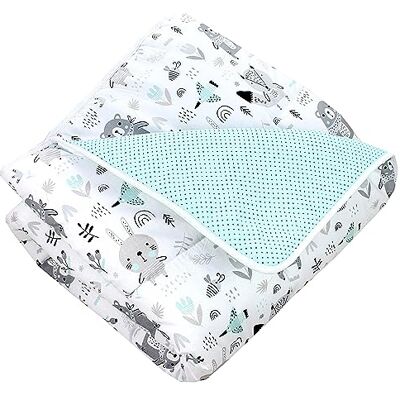 TupTam Tappeto gioco neonato 120x120 cm – Imbottito, morbido, cotone, Orsi/volpi/Menta TupTam Tappeto gioco neonato 120x120 cm – Imbottito, morbido, cotone, Orsi/volpi/Menta