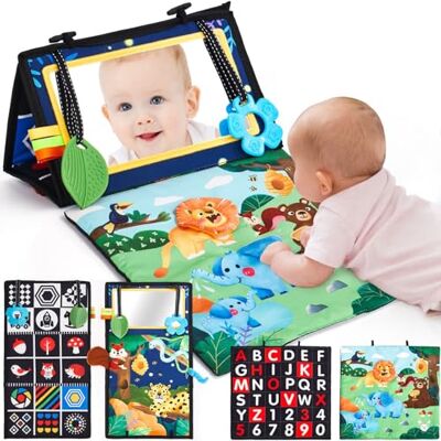 hahaland Specchio Neonato Giochi Tummy Time Montessori 0 3 6 12 Mesi Specchio Bimbo Bianco e Nero, Giocattoli Educativi Neonati, Sviluppo Visivo, Gioco Sensoriale hahaland Specchio Neonato Giochi Tummy Time Montessori 0 3 6 12 Mesi Specchio Bimbo Bianco e Nero, Giocattoli Educativi Neonati, Sviluppo Visivo, Gioco Sensoriale