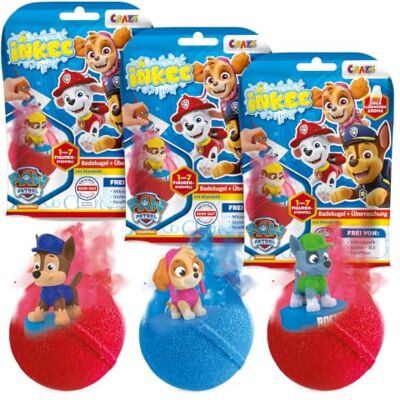 INKEE Set 3 Bombe da bagno bambini Paw Patrol, Bombe da Bagno con Sorpresa per vasca da bagno, giochi da bagno INKEE Set 3 Bombe da bagno bambini Paw Patrol, Bombe da Bagno con Sorpresa per vasca da bagno, giochi da bagno