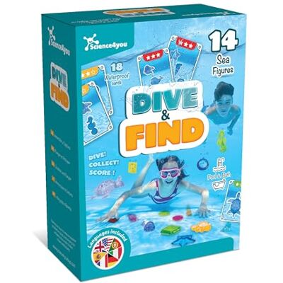 Science4You Giochi D'acqua per Bambini Carte e Figure D'Acqua, Festa in Piscina, Giocattoli per Immersione in Piscina, Regalo Estivo All'Aperto e Regalo per il Bagno per Bambini 3 4 5 6+ Anni Science4You Giochi D'acqua per Bambini Carte e Figure D'Acqua, Festa in Piscina, Giocattoli per Immersione in Piscina, Regalo Estivo All'Aperto e Regalo per il Bagno per Bambini 3 4 5 6+ Anni