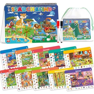 Aannanl Libro Montessori Interattivo,Giochi da Viaggio Bambini 2 3 4 Anni 14 Temi Busy Book Adatto all'uso in Auto, in Aereo,in Ristorante,Libro Sensoriale Riutilizzabili,Regalo Educativo Aannanl Libro Montessori Interattivo,Giochi da Viaggio Bambini 2 3 4 Anni 14 Temi Busy Book Adatto all'uso in Auto, in Aereo,in Ristorante,Libro Sensoriale Riutilizzabili,Regalo Educativo