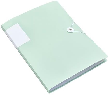 purzen Display Book Binder con Manicotti di Plastica Libro di Presentazione Art Portfolio Cartella Foglio Protettori per Documenti Opere D'arte,Verde,20Pages