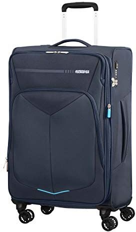 American Tourister Spinner, Spinner M EXP (67.5 cm 71.5/77L), Blu (Navy)