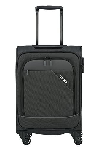 travelite Paklite valigia a 4 ruote morbide dimensione S con piega ad espansione e serratura TSA, serie DERBY: elegante trolley in look bicolore, 55 cm, 41 litri