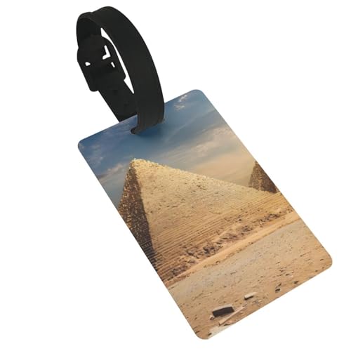 Amrole Etichetta per bagagli per valigie etichette identificative per donne e uomini, viaggi rapidamente individuare bagagli valigia piramide egiziana nel deserto