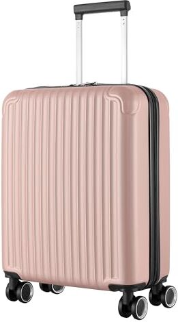 Leone Valigia Trolley Bagaglio a mano 55x40x20cm Rigido Ultraleggero in ABS 4 Ruote Autonome 3N (999 55X40X20cm, Rose Gold)