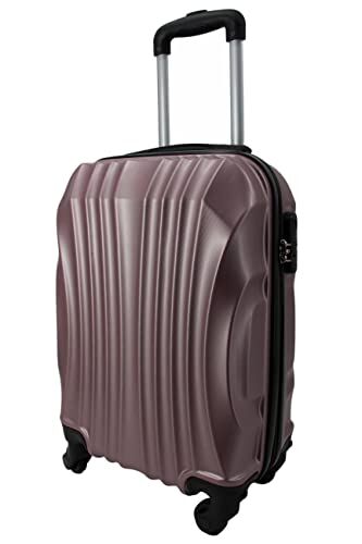 Leone Valigia Trolley Bagaglio a mano Rigido Ultraleggero in ABS 4 Ruote Autonome (Rose Gold, 2037 Valigia 52x32x9cm)