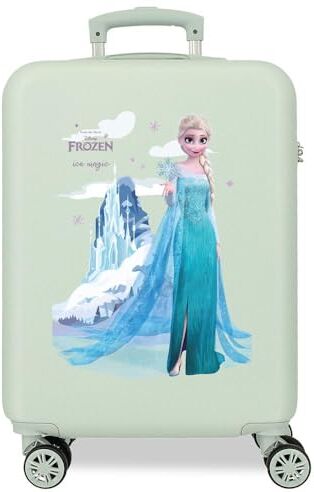 Disney Frozen Arendelle is Magic Valigia da Cabina Verde 38 x 55 x 20 cm Rigida ABS Chiusura a combinazione laterale 34 L 2 kg 4 ruote doppie bagaglio a mano, Verde, Taglia unica, Valigia cabina