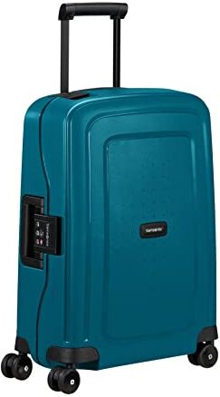 Samsonite S'Cure Spinner S Valigia a Mano, 55 cm, 34 L, Blu (Petrol Blue)