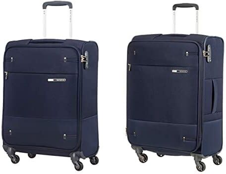 Samsonite Base Boost Spinner S Bagaglio a Mano, Larghezza 40 cm, 55 cm, 39 L, lucchetto tsa, Blu (Navy Blue) Base Boost Spinner M Valigia Espandibile, 66 cm, 67.5/73.5 L