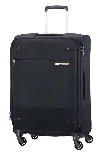 Samsonite Base Boost Spinner M Valigia Espandibile, 66 cm, 67.5/73.5 L, Nero (Black)