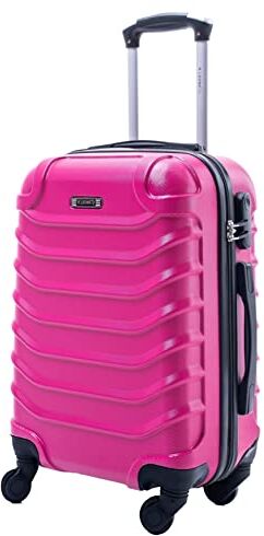 Leone Valigia Trolley Bagaglio a mano Rigido Ultraleggero in ABS 4 Ruote Autonome (Fucsia, 2026 Valigia 55x40x20cm)