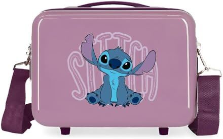 Disney Fun Stitch Nececer Adattabile Viola 29 x 21 x 15 cm Rigido ABS 9,14 L 0,8 kg, Viola, Taglia unica, Necessità adattabile