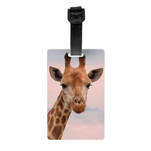 AvImYa Etichetta per bagagli per valigie etichette identificative per donne e uomini, viaggi rapidamente individuare bagagli valigia graziosa giraffa