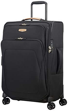 Samsonite Spark Sng Eco Spinner M, Valigia Espandibile, 67 cm, 82/92 L, Nero (Eco Black)