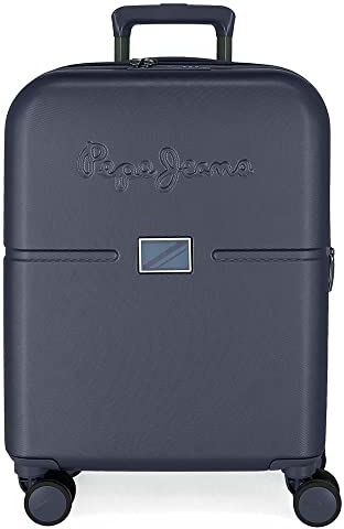 Pepe Jeans Accent Valigia da cabina blu 40x55x20 cm ABS rigido Chiusura TSA integrata 37L 2,74 kg 4 doppie ruote Bagaglio a mano espandibile