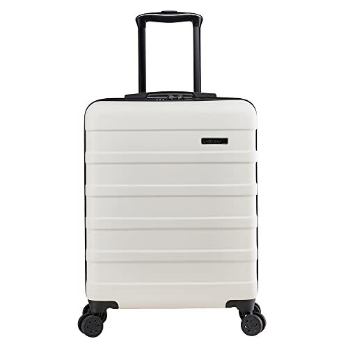 Cabin Max , Anode, 55x40x20cm Trolley Bagaglio a mano, valigia leggera, rigida, con 4 ruote, serratura a combinazione, bianco, 55 x 40 x 20 cm