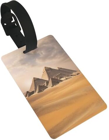 NEZIH Pyramids of Egypt stampa divertente accessori da viaggio valigia tag bagagli etichette in pelle bagagli borsa tag