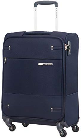 Samsonite Base Boost Spinner S Bagaglio a Mano, Larghezza 40 cm, 55 cm, 39 L, lucchetto tsa, Blu (Navy Blue)