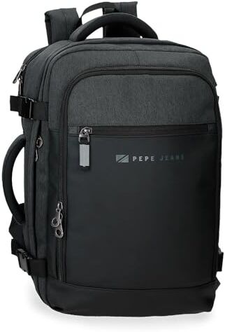 Pepe Jeans Jarvis Valigia da cabina verde, 25 x 40 x 17 cm, in finta pelle e poliestere, 17 l, 1 kg, bagaglio a mano, by Joumma Bags, Verde, Valigia cabina