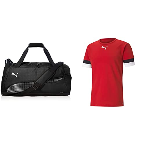 Puma PUMHB # Fundamentals Sports Bag M Borsone, Unisex – Adulto,  Black, OSFA & teamRISE Jersey