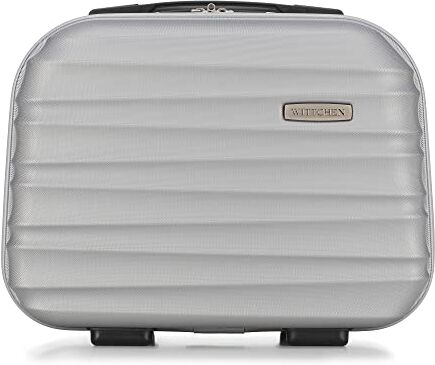 WITTCHEN Necessaire da viaggio Valigia da viaggio Bagaglio a mano Valigia cabina Valigia in ABS Serratura a combinazione Linea GROOVE Beauty case Grigio