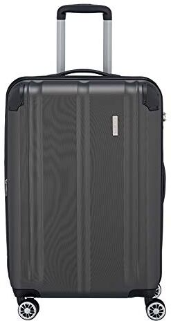 travelite valigia a 4 ruote M con chiusura TSA e soffietto a espansione, serie CITY: robusto trolley a scocca rigida con superficie antigraffio, 68 cm, 78 litri (espandibile fino a 86 litri)