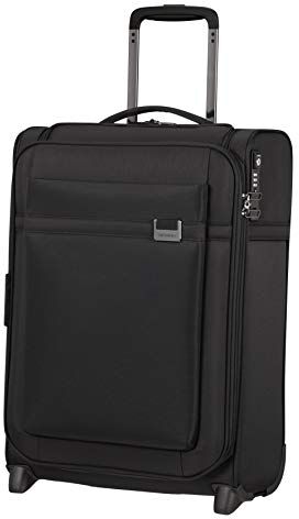 Samsonite Airea Upright S Toppocket espandibile, bagaglio a mano, 2 ruote, 55 cm, 41/46 L, nero