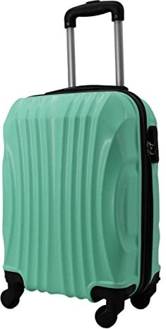 Leone Valigia Trolley Bagaglio a mano Rigido Ultraleggero in ABS 4 Ruote Autonome (Verde Acqua, 2037 Valigia 52x32x9cm)