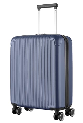 Leone Valigia Trolley Bagaglio a mano 55x40x20cm Rigido Ultraleggero in ABS 4 Ruote Autonome 3N (999 55X40X20cm, Blu)